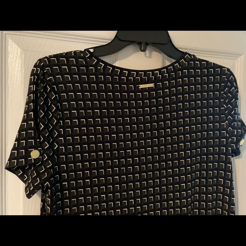 Michael Kors Dress Cold Shoulder Short-Sleeve Elegant Slenderizing NEW!